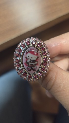 Hello kitty pink head ring - hello,