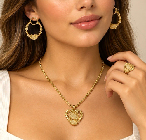Gold tone hello - tone, kitty