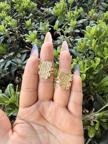 Hello kitty ring gold plated - kitty,