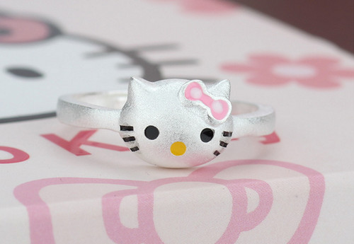 Pink bow hello kitty cat - bow,